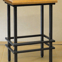 30" Deco Natural Cherry And Black Steel Bar Stool