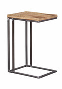 Industrial Natural Oak And Steel Side Table