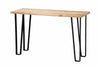Natural Maple And Black Steel Sofa Table