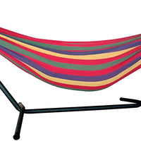 Tropical Stripe Double Classic 2 Person Hammock with Stand