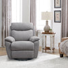 35.43" X 39.37" X 39.8" Light Grey Fabric Glider &amp; Swivel Power Recliner with USB port