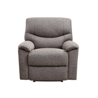 36.22" X 41.33" X 39.8" Brown Fabric Manual Recliner