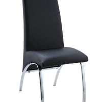 17" X 24" X 38" Black Metal Side Chair (Set-2)
