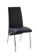 17" X 24" X 38" Black Metal Side Chair (Set-2)