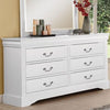 60" X 18" X 34" White Metal Dresser