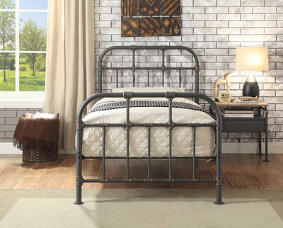 Gray Industrial Pipe Design Twin Bed Frame