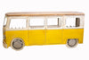 88" x 27" x 40" Yellow and White Peace Bus Wine Bar