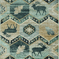 94" X 118" Seafoam Polypropylene Rug