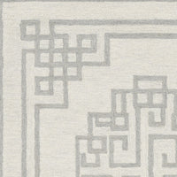 96" X 120" Ivory Grey Wool Rug