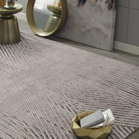 118" X 158" Ivory or Grey Polyester Rug
