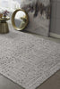 7' Grey Polyester Runner Rug