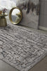 7' Grey Polyester Runner Rug