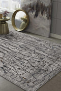 118" X 158" Grey Polyester Rug