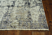 2' x 8' Ivory or Grey Abstract Cracks Runner Rug