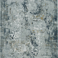 5' x 8' Grey Abstract Traditional Area Rug