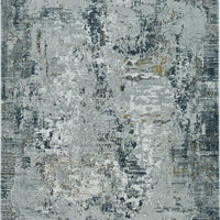 7'x10' Grey Machine Woven Abstract Indoor Area Rug