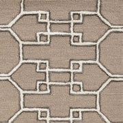 108" X 156" Mocha Wool or Viscose Rug