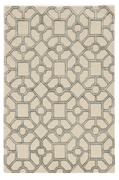 12'x15' Beige Hand Tufted Geometric Indoor Area Rug