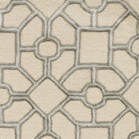 12'x15' Beige Hand Tufted Geometric Indoor Area Rug