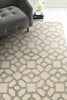 12'x15' Beige Hand Tufted Geometric Indoor Area Rug