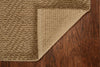 7'x10' Natural Beige Hand Woven Herringbone Jute Indoor Area Rug