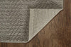 3'x5' Grey Herringbone Jute Area Rug