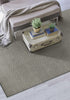 3'x5' Grey Herringbone Jute Area Rug