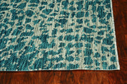 3'x4' Teal Machine Woven UV Treated Animal Print Indoor Outdoor Accent Rug