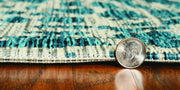 3' x 5' Teal Polypropylene Area Rug