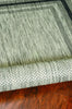 8'x11' Grey Machine Woven UV Treated Bordered Indoor Outdoor Area Rug