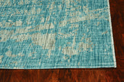 3' x 4' Teal Polypropylene Area Rug