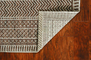 8' x 11' Mocha Geometric Patterns Indoor Area Rug