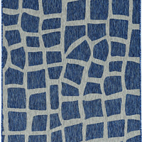 5' x 8' Blue or Grey Abstract Panels Area Rug