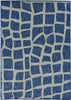 8'x11' Blue Grey Machine Woven UV Treated Animal Print Indoor Outdoor Area Rug