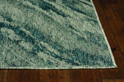 3'x4' Grey Teal Machine Woven UV Treated Modern Abstract Style Indoor Outdoor Accent Rug