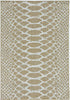 3'x4' Ivory Machine Woven UV Treated Animal Print Indoor Outdoor Accent Rug