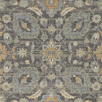 8' Taupe Machine Woven Vintage Traditional Indoor Runner Rug