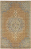 3'x5' Coffee Brown Machine Woven Vintage Traditional Floral Medallion Indoor Area Rug