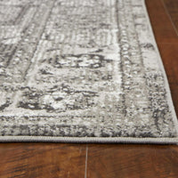 2' x 7' Grey Polypropylene Area Rug