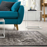 2' x 7' Grey Polypropylene Area Rug