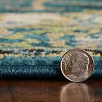 94" X 130" Teal Polypropylene Rug