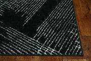 9'x13' Teal Blue Machine Woven Abstract Lines Indoor Area Rug