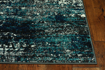 5' x 8' Black or Green Abstract Area Rug