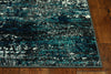 8'x11' Grey Blue Machine Woven Abstract Industrial Style Indoor Area Rug