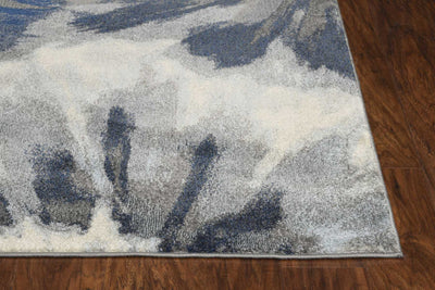 3'x5' Ivory or Blue Polypropylene Rug