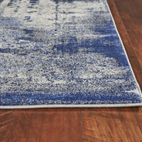 3' x 5' Ice Blue Abstract Brushstrokes Area Rug