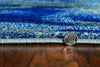 5' x 7' Ice Blue Abstract Splash Indoor Area Rug