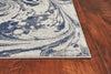 8'x10' Grey Blue Machine Woven Abstract Marble Indoor Area Rug