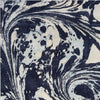 7'x10' Blue Machine Woven Abstract Marble Indoor Area Rug