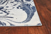 7'x10' Blue Machine Woven Abstract Marble Indoor Area Rug